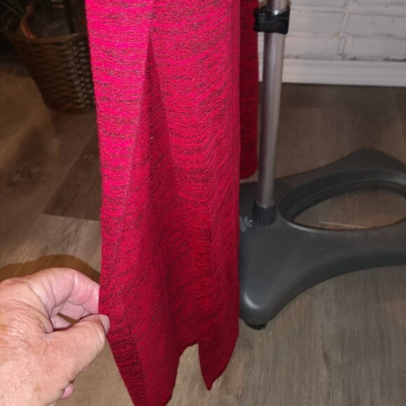 2 / $30.00 - Lily Morgan Ladies Size XL 1/4 Zip Red with Black Tweed Maxi Dress - Picture 7 of 10